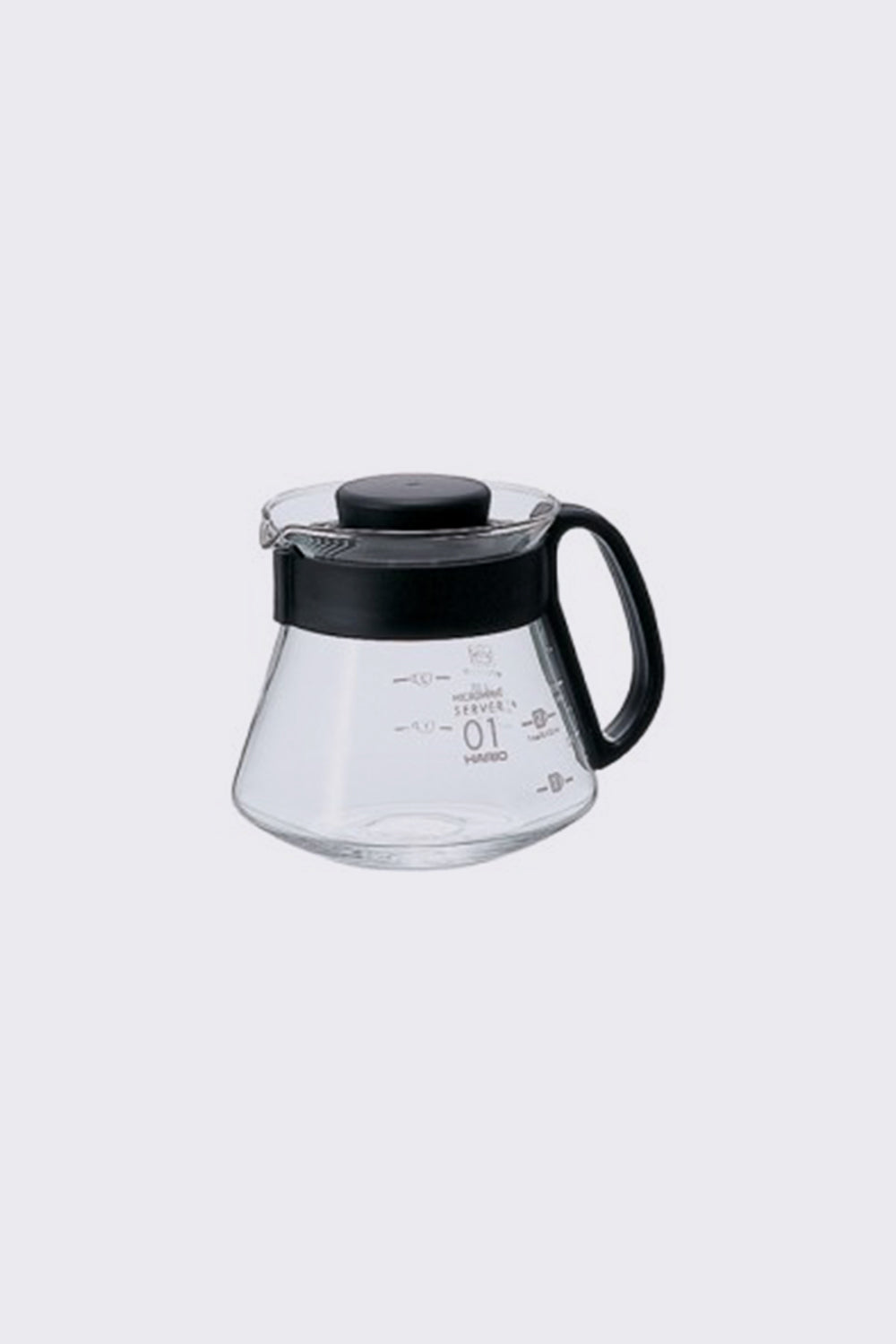 Hario V60 Coffee Server Range Glass Black 2 cups