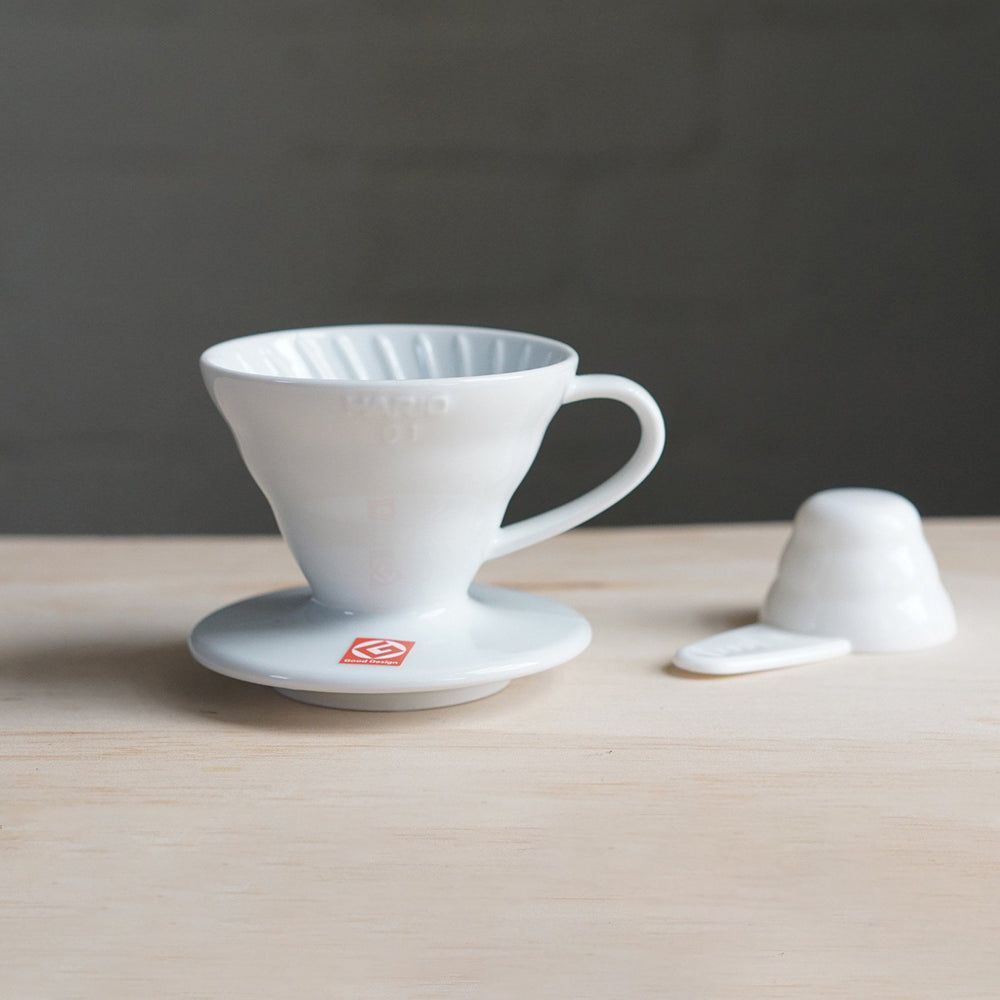 
                      
                        Hario V60 Coffee Dripper White Ceramic - 01
                      
                    